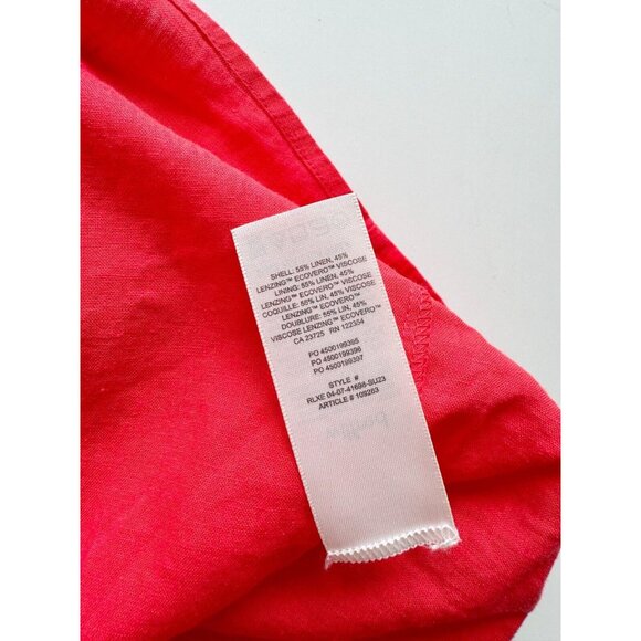 NWT Aritzia WILFRED Century Maraschino Red Linen Tiered Midi Skirt, Size XS - Picture 11 of 16